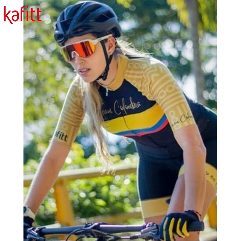 Kafitt Велоспорт Джерси женские летние шорты с длинным рукавом для женщин катания