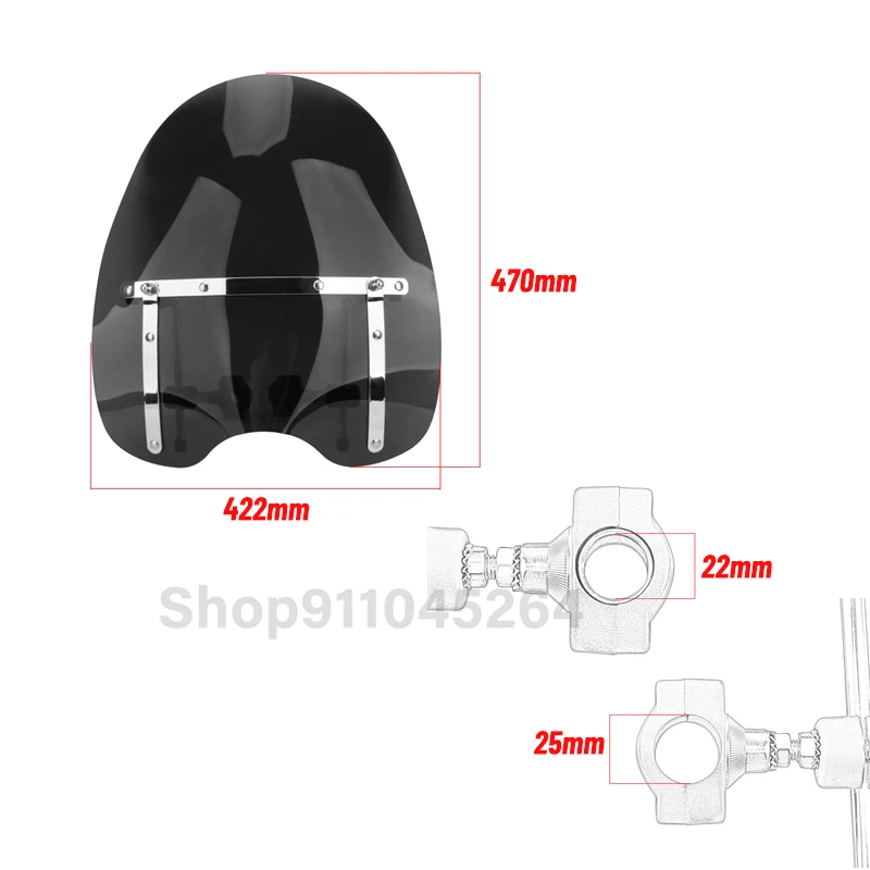 Дефлектор лобового стекла для мотоцикла ABS + железо защита от ветра Harley-Davidson Honda