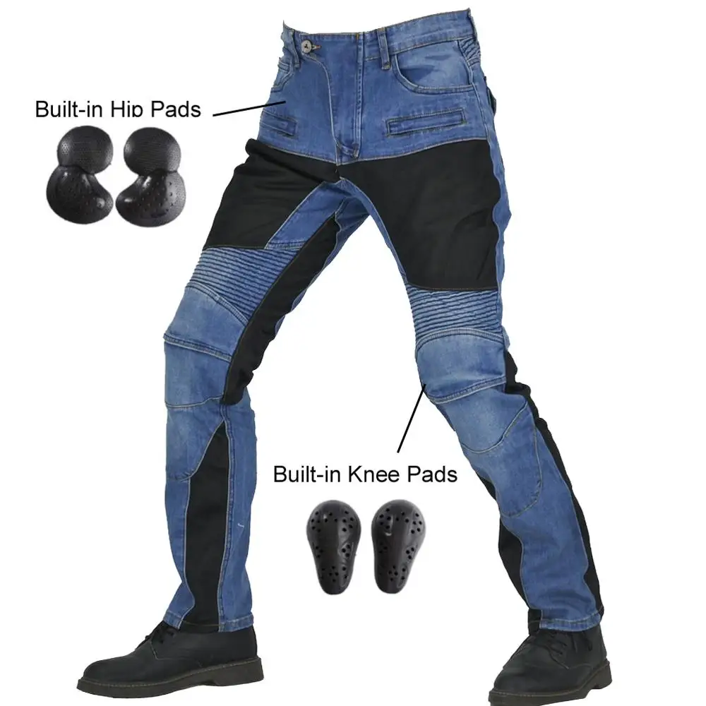 Обновленные мужские мотоциклетные джинсы для езды на мотоцикле штаны мотокросса