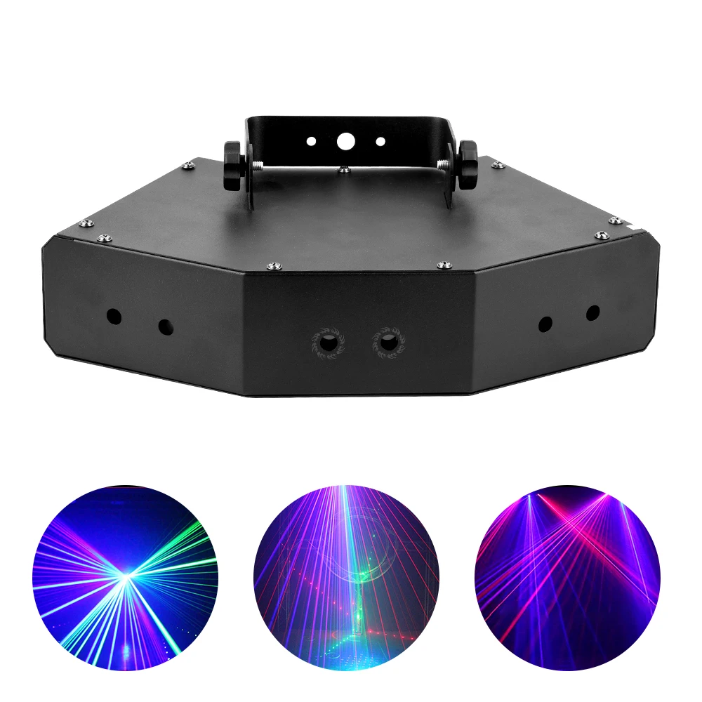 Светодиодный лазерный светильник RGB для дискотеки DMX512 полноцветный луч эффект dj