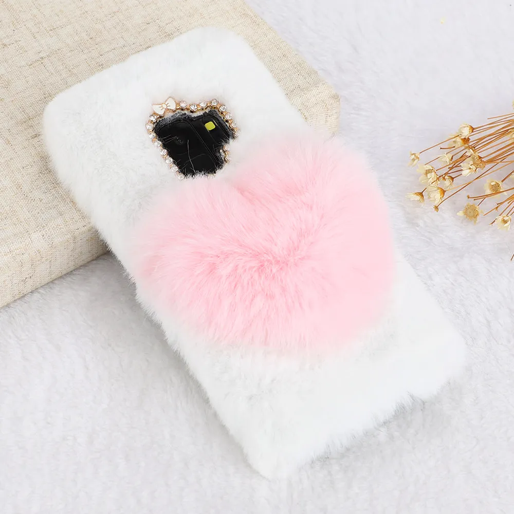 LAPOPNUT для Samsung Galaxy S10 S9 S8 Plus S10e Note9 A8 2018 J3 2017 Пушистый чехол с сердечком задней панели