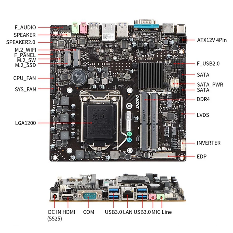 Материнская плата H510 LGA1200 для настольных компьютеров материнская DDR4 Dimm с