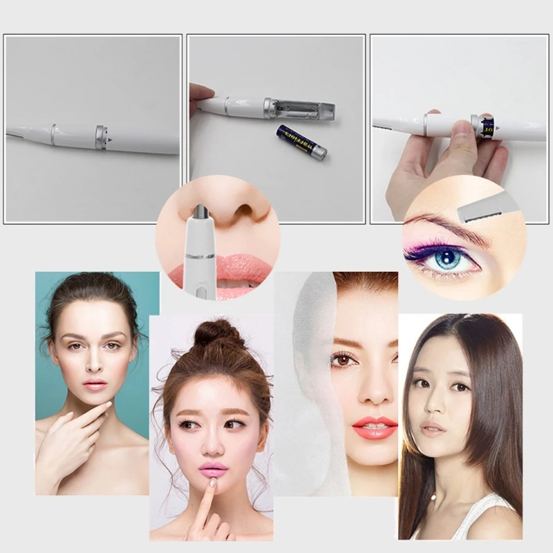 

Портативный триммер для волос в носу, с двумя насадками