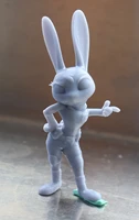 56mm 75mm 100mm resin model lovely rabbit figure sculpture unpainted no color dw 052