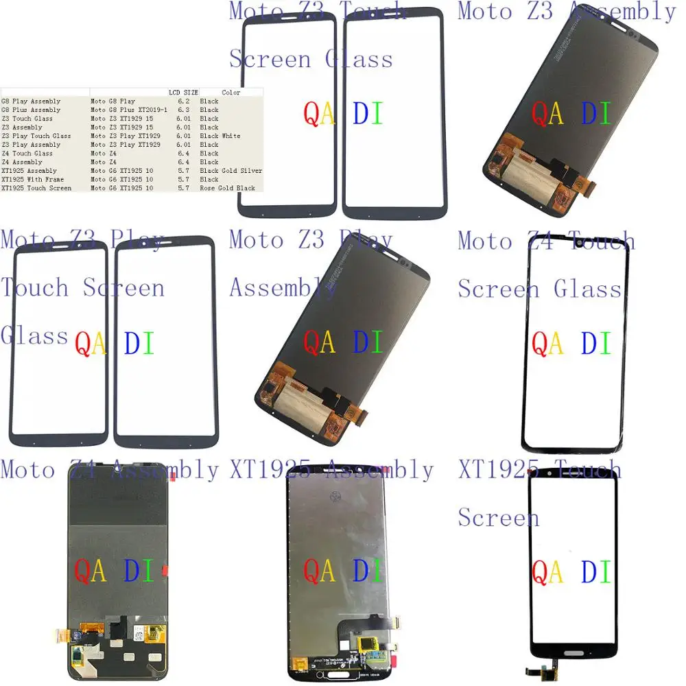 ЖК-дисплей с сенсорным экраном в сборе для Motorola G8 Play Plus Z3 Z4 XT1925 Moto XT2019 xtчарм 15 G6 10 |