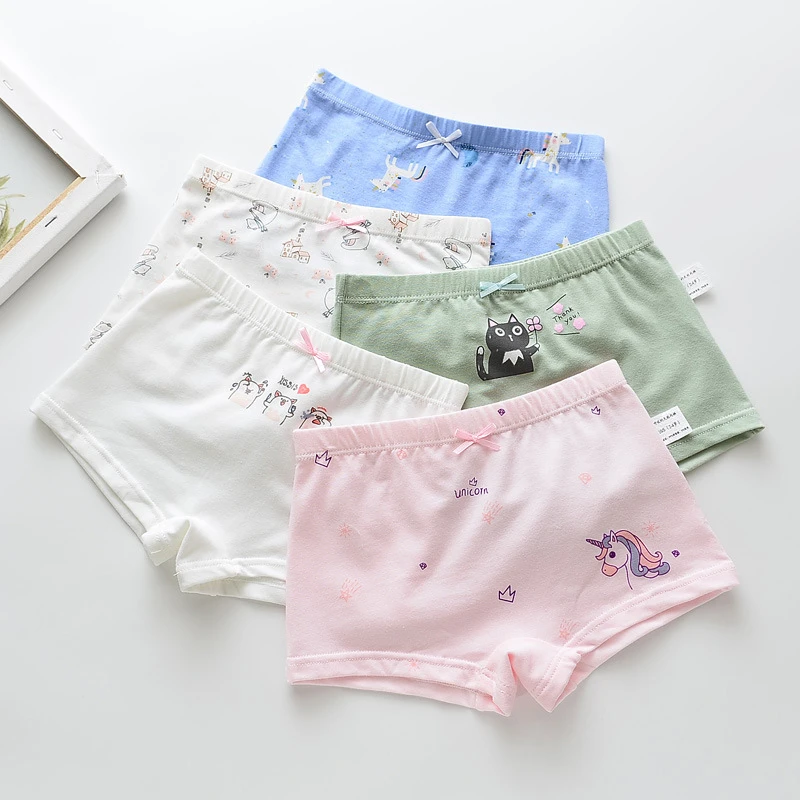 5 шт./лот нижнее белье для девочек с героями мультфильмов хлопковое детское