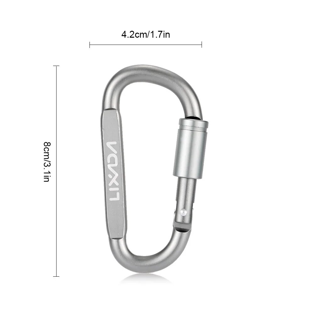 

Lixada D-Shaped Carabiner Lock Heavy Duty Aluminum Alloy Carabiner Tent Rope Carabiner Backpack Hanger Carabiner