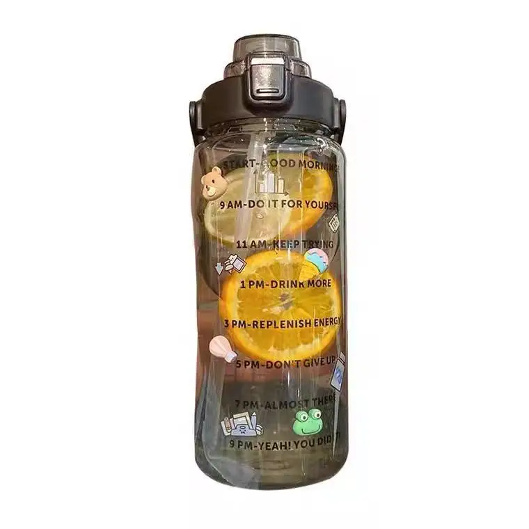 Спортивная чашка для воды очень большая емкость 2000 мл летняя пластиковая Женская