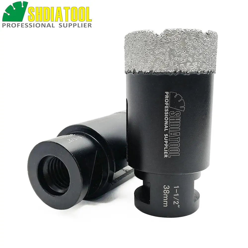 Сверло SHDIATOOL 2 шт. 1-1/2 &quotс вакуумным припоем Алмазное сухое сверление Коронка 38 мм