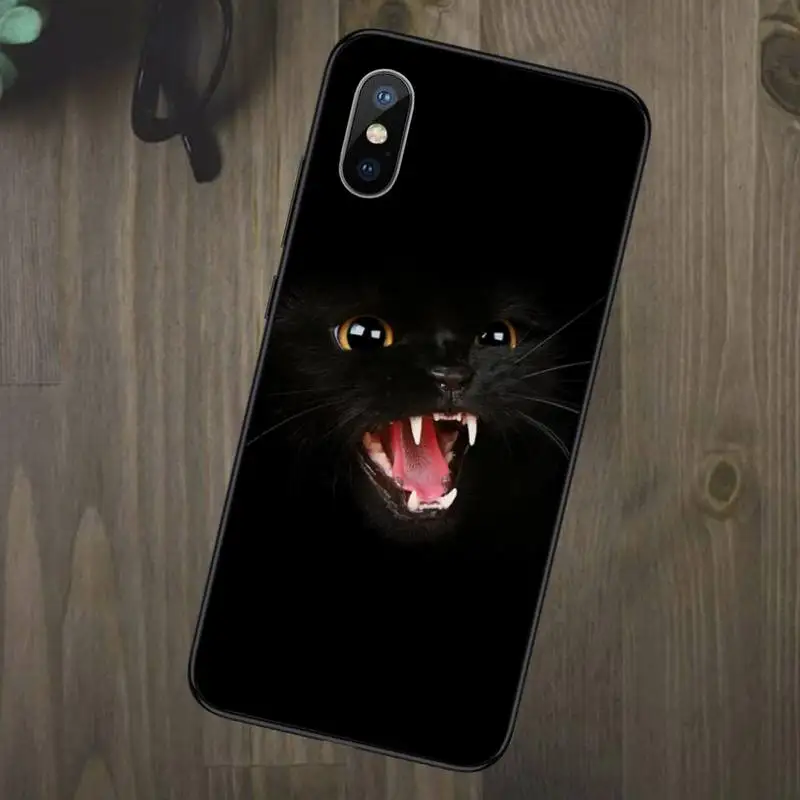 

Black Cat Staring Eye On Phone Case for iPhone 11 12 mini pro XS MAX 8 7 6 6S Plus X 5S SE 2020 XR