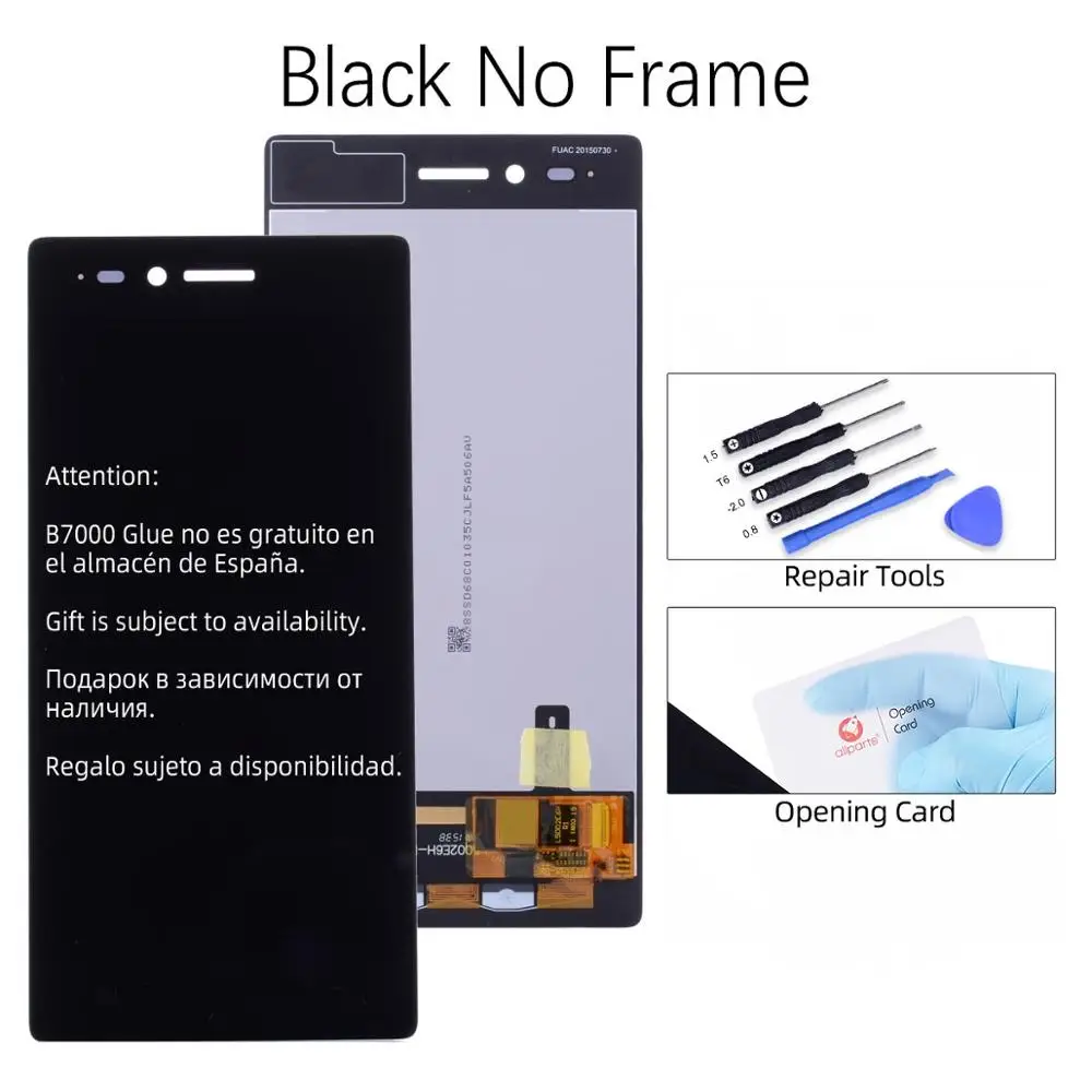No Frame Black Дисплей для Lenovo Vibe Shot Max Z90 Z90A40 Z90-7 LCD в сборе с тачскрином на рамке черный - Цвет: No Frame Black
