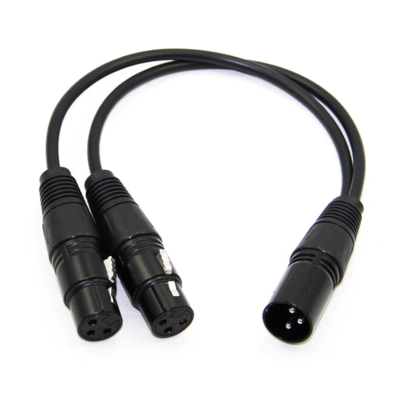 3Pin XLR 1 штекер на 2 гнезда аудио удлинитель для микрофона Y разделительный Шнур