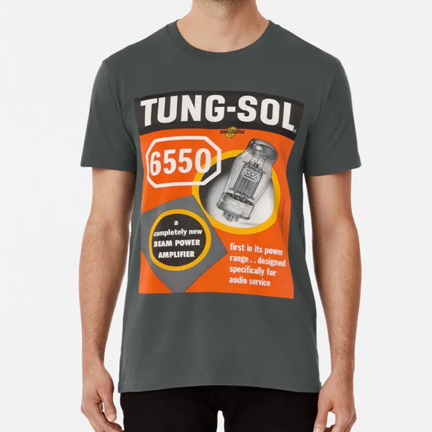 Tung-sol 6550 T Shirt Tungsol wzmacniacz gitarowy wzmacniacz lampowy muzyka rockowa Vintage Cool