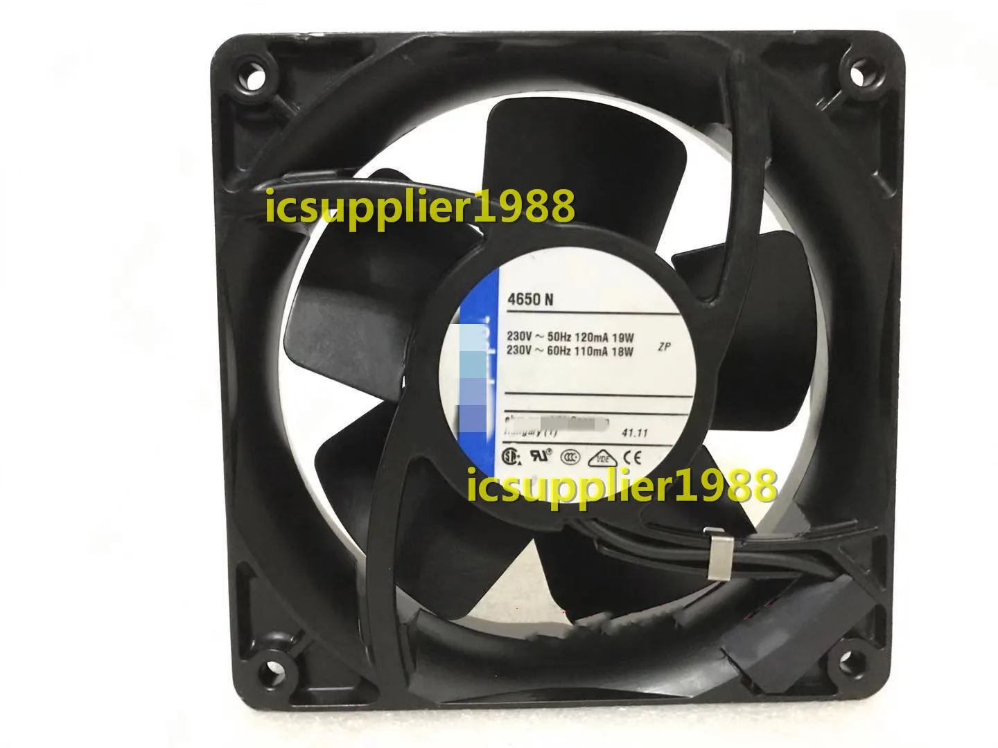 

Вентилятор 4650N AC 230V 19W/18W 0.12A/0.115A 12cm 12038 40 db