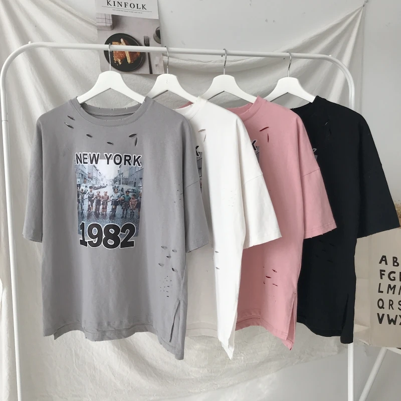 

2019 New Men's T-shirt All-cotton Round Neck New York 1982 Printed Short-sleeved T-shirt Casual Men's Clothing Plus size M-5XL