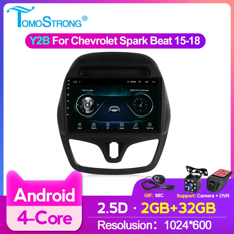 Tomostrong 4 ядра радио плеер для CHEVROLET Spark Beat 2015 2016 2017 2018 gps навигации с Wi Fi и usb