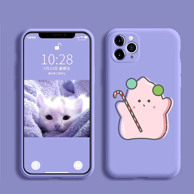 

For Xiaomi Mi Poco X3 FNC Note 10 Lite 11 Ultar Case Cover For Redmi Note 8T 7 8 9 Pro 8A 9A 9C X10 Cute Flame Original Liquid
