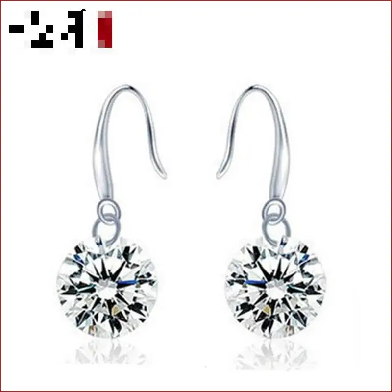 Посеребренные Сияющие женские серьги в Корейском стиле с длинными ушками новые