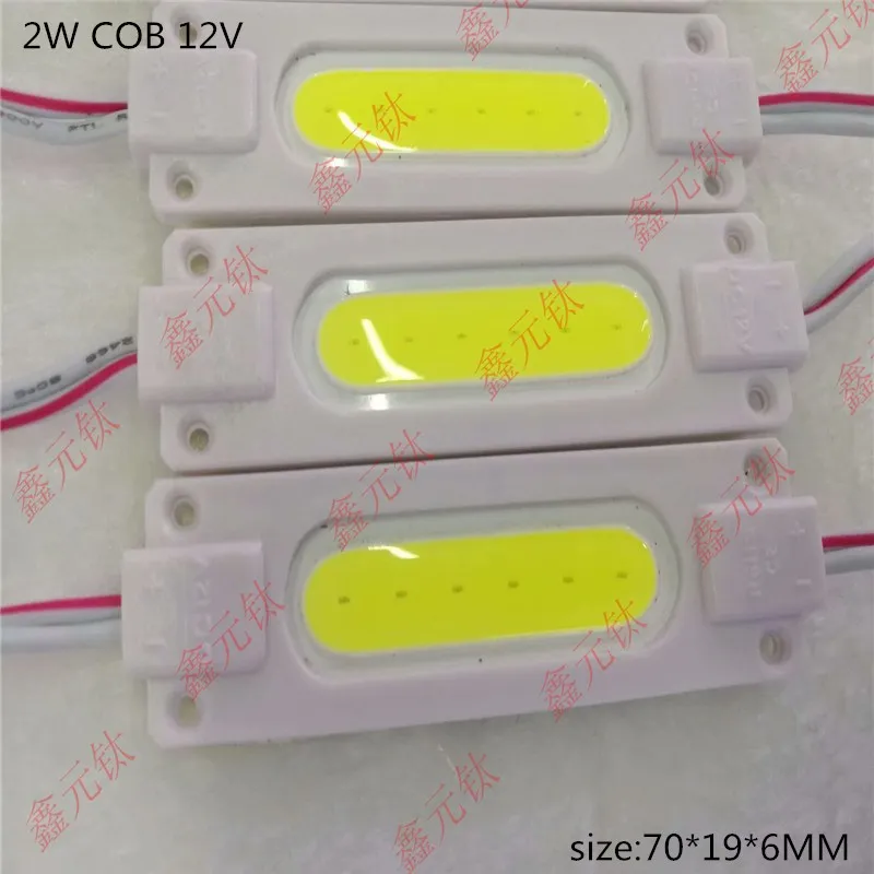 2W COB светодиодный модуль, белый теплый белый декоративный светильник, рекламная лампа, светящееся слово, подсветка, астигматизм, 20 шт./партия