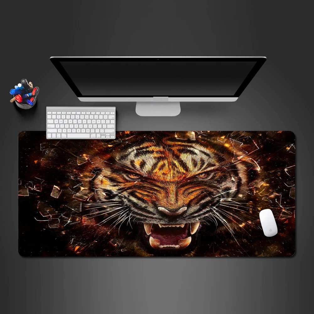 

Domineering Tall Tiger Mouse Pad High Quality rubber Mouse Mat Game Team PC Game Computer Keyboard Game Mats To Gamer Best Gift