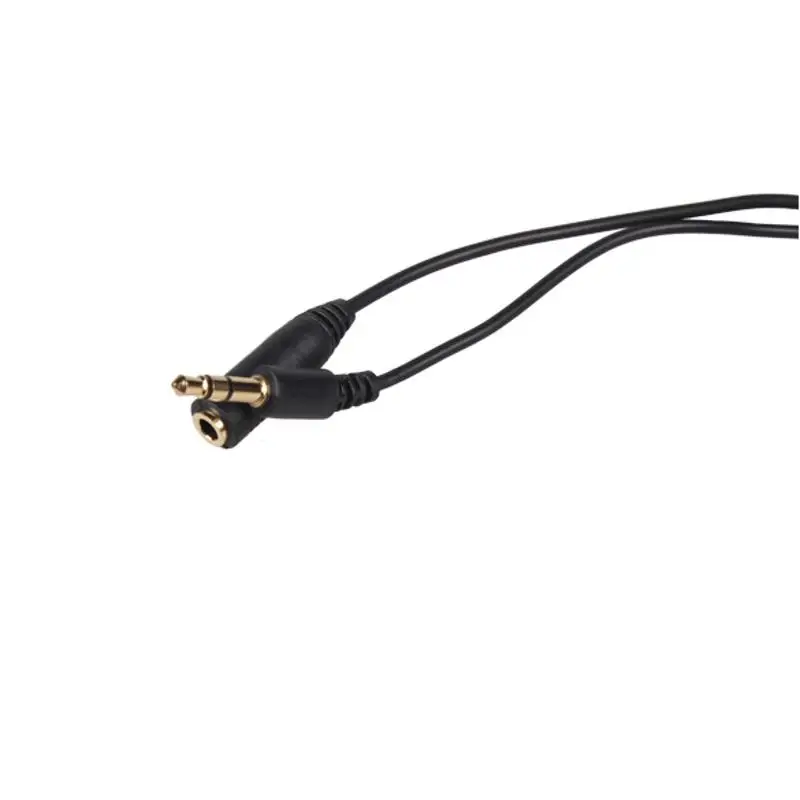 Новые черные стереонаушники 3 5 мм M/F Удлинительный кабель для наушников 1 м с