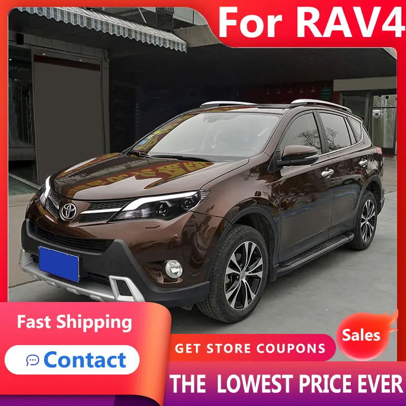 

HANA для Toyota RAV4 светодиодный ные фары 2013 2014 2015 RAV4 светодиодный ные фары DRL Биксеноновые линзы дальний и ближний свет парковочные противотуманные фары