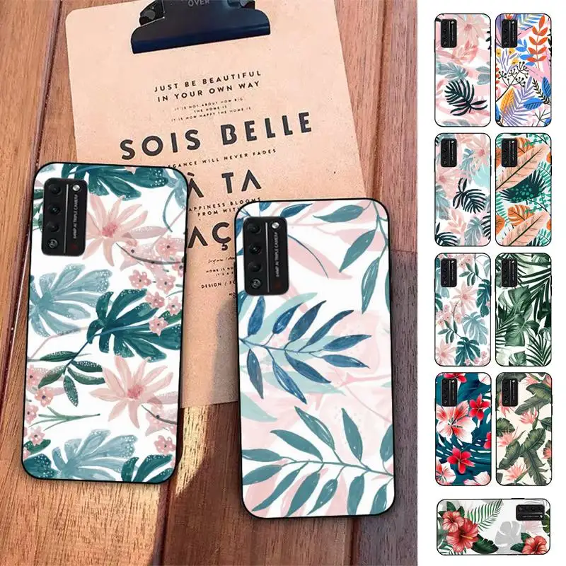 

Summer Tropical Green plants leaf Phone Case for Huawei Honor 10 i 8X C 5A 20 9 10 30 lite pro Voew 10 20 V30