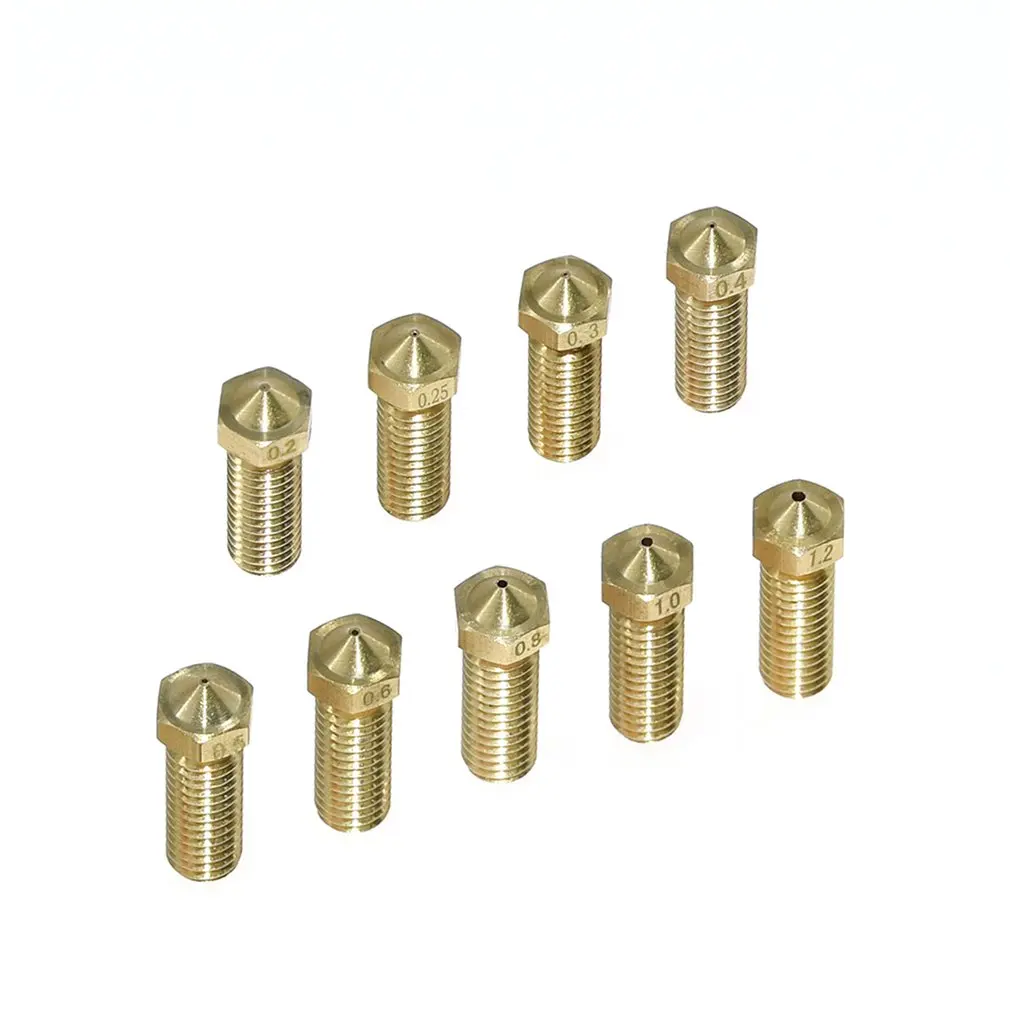 

10Pcs Volcano Lengthen Nozzle Extruder Print Head 0.2/0.25/0.3/0.4/0.5/0.6/0.8/1.0/1.2mm For 1.75mm/3mm Filamnet 3D Printer