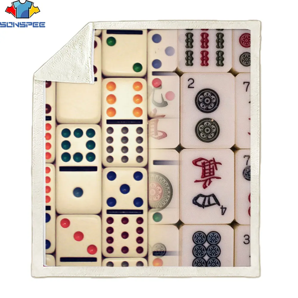 

Топ SONSPEE, 3D печать, покерная игра, покерное одеяло для мужчин и женщин, мужское одеяло, Клубные черно-белые кости, чипы, Pin Cou Stud, маджонг, теплый