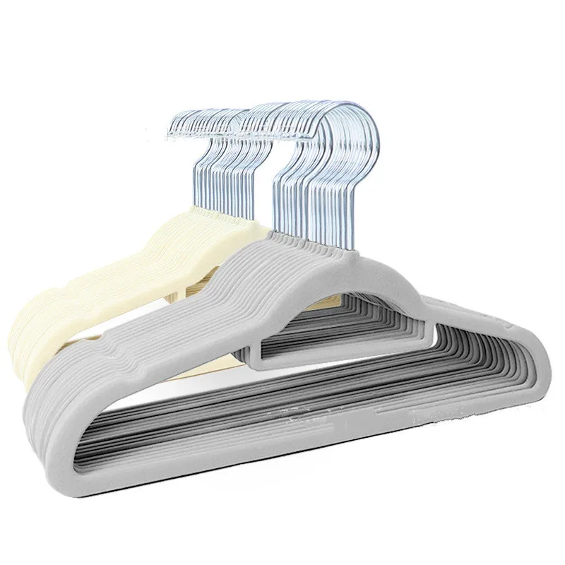 Вешалка Нескользящая пластиковая бархатная для пальто индивидуальная вешалка