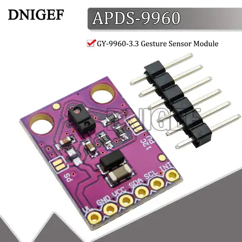 Модуль датчика жестов APDS-9960 GY-9960-3.3, обнаружение приближения и бесконтактное Обнаружение жестов RGB и жестов APDS9960