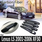 Черное углеродное волокно для Lexus LS XF30 430 2001  2006 2002 2003 2004 2005 крышка дверной ручки наклейка украшение автомобильные аксессуары
