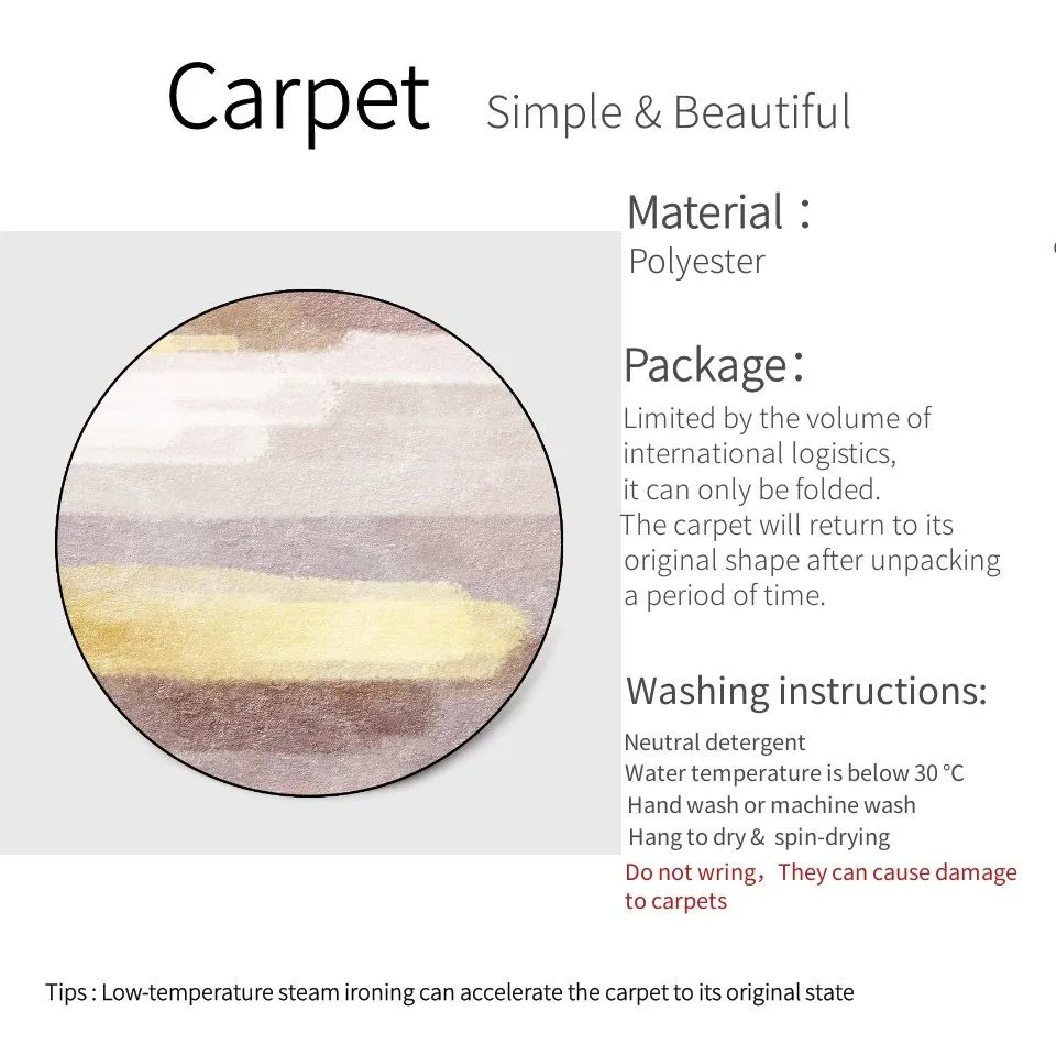 Светло розовый желтый градиентный круглый ковер абстрактные картины комнатные