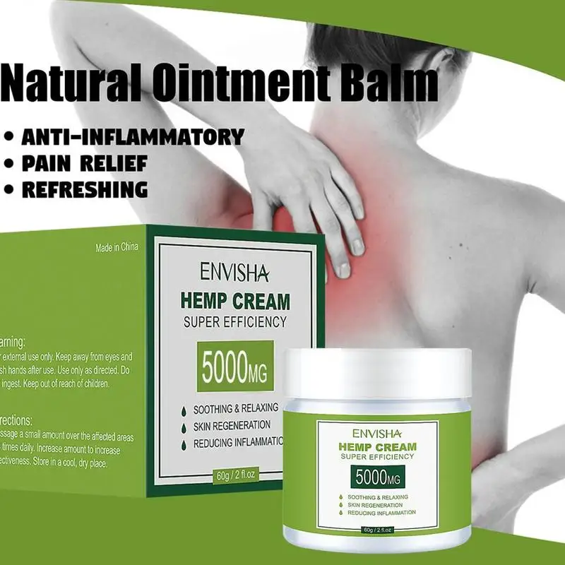 

60ml Natural Hemp Face Cream Hemp Oil Cream Anti-inflammation And Arthritis Pain Relief Hemp Balm Hemp Seeds Cream Skin Care