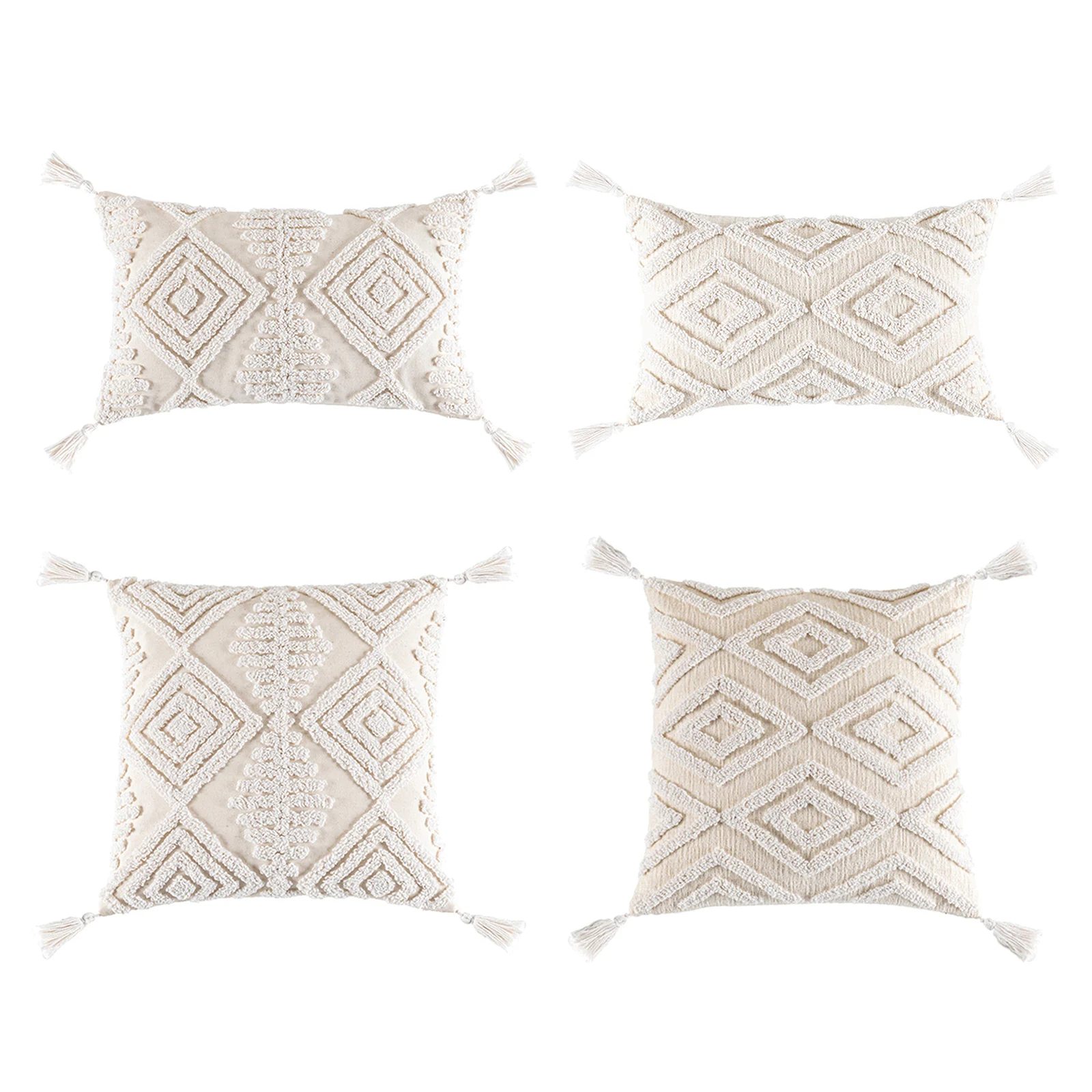 

Плетеная ворсовая наволочка ручной работы с кисточками для домашнего декора, наволочка для диванной подушки, наволочка для украшения гости...