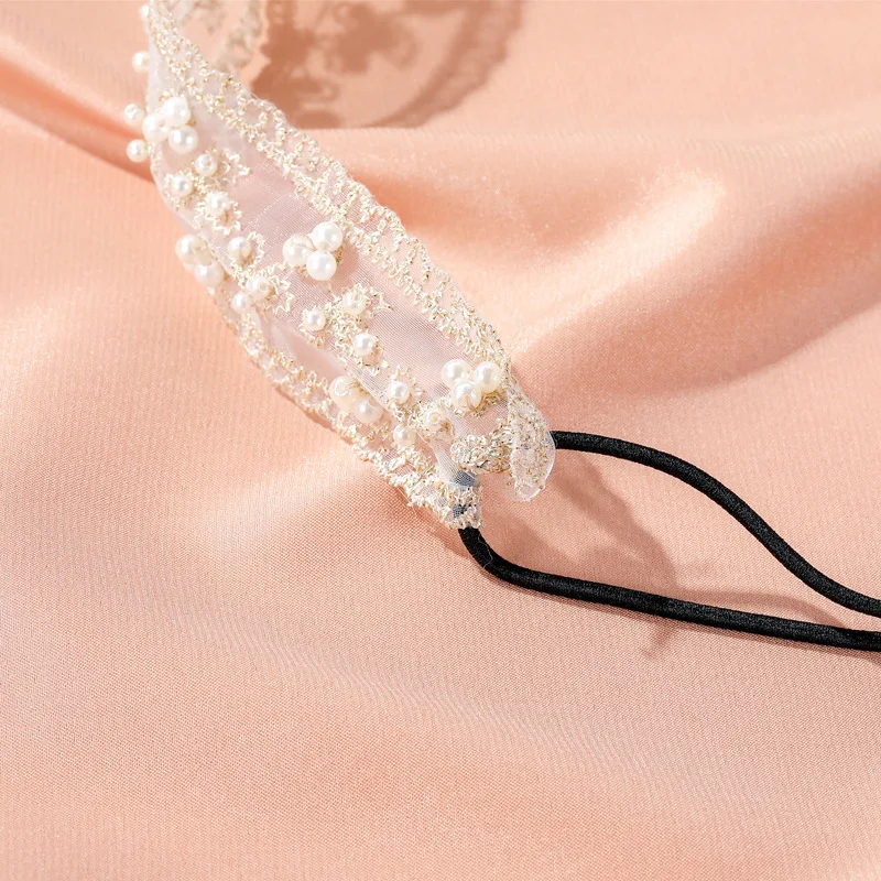 New Sexy White Black Lace Flower Elastic Headband for Women Female Hair Bands Wide Bridal Accessories Headwear |