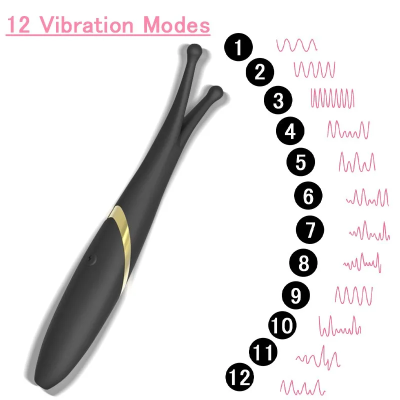 Вибраторы для точки G 12 режимов двойные медовые фасоли мощный вагинальный