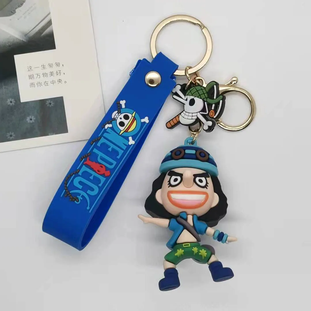 Аниме брелок One Piece с Луффи, Торном, Чоппером, Королевой Санджи, Нами, Усоппом, Гаражной Куклой, подвеской в виде ключа, подарок.