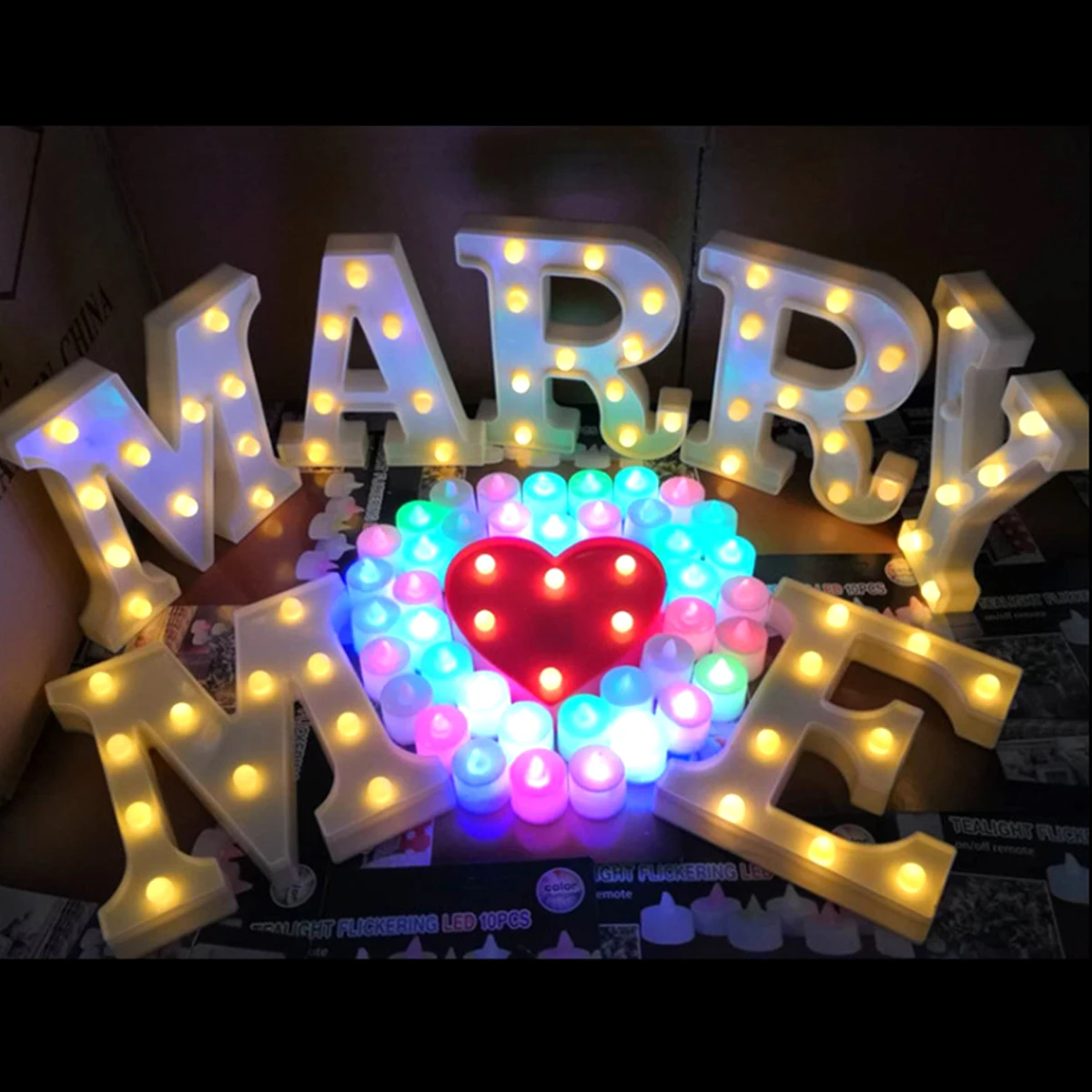 Светодиодные светильники с буквами уличное украшение праздничные украшения для