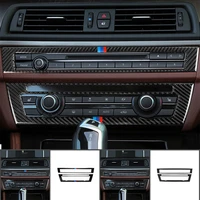 carbon fiber for bmw f10 2011 2017 car accessories interior cd panel protective decoration decals cover trim stickers