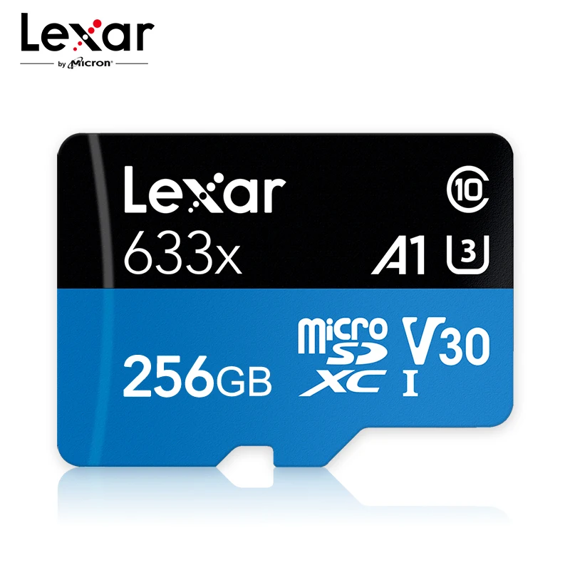 Lexar Micro SD карта 128 ГБ 633x256 Гб памяти 512 Высокая скорость до макс. 95 м/с 64 класс 10 TF 32