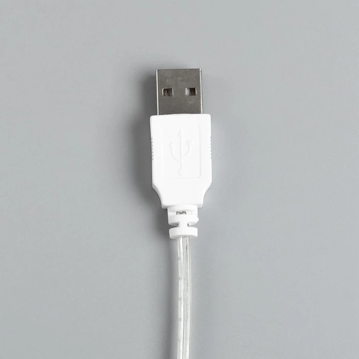 Гирлянда "Нить" с насадками "Снежинки большие" 3 м USB LED-20-5V нить прозрачная