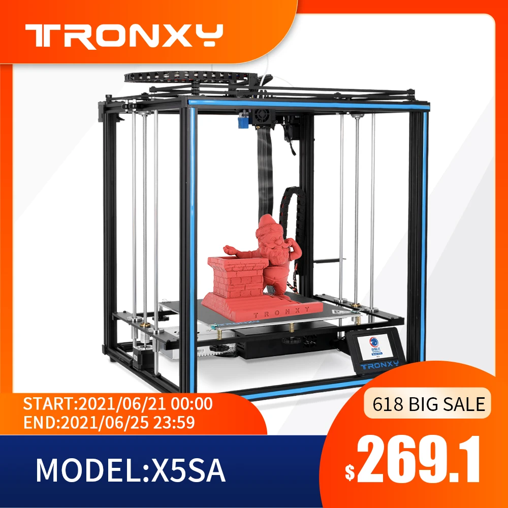 Online 3D Drucker Große Druck Größe Bett Filament Sensor Hohe Präzision DIY Core Xy Metall 3d Drucker Hause Tronxy X5SA/x5SA-400/X5SA-500