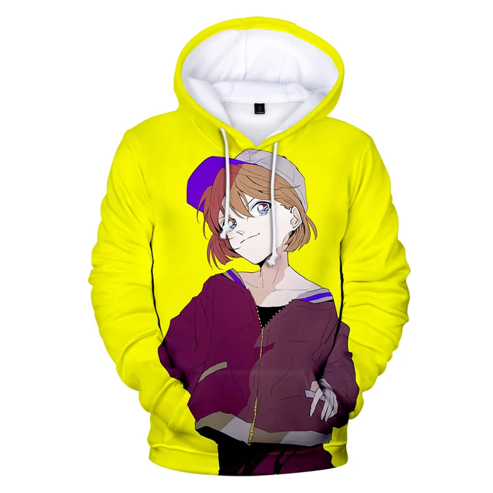 

3D print Anime Detective Conan Anime Hoodie Boys Girls Street Sweatshirt Fall Detective Conan Pullover Sportswear