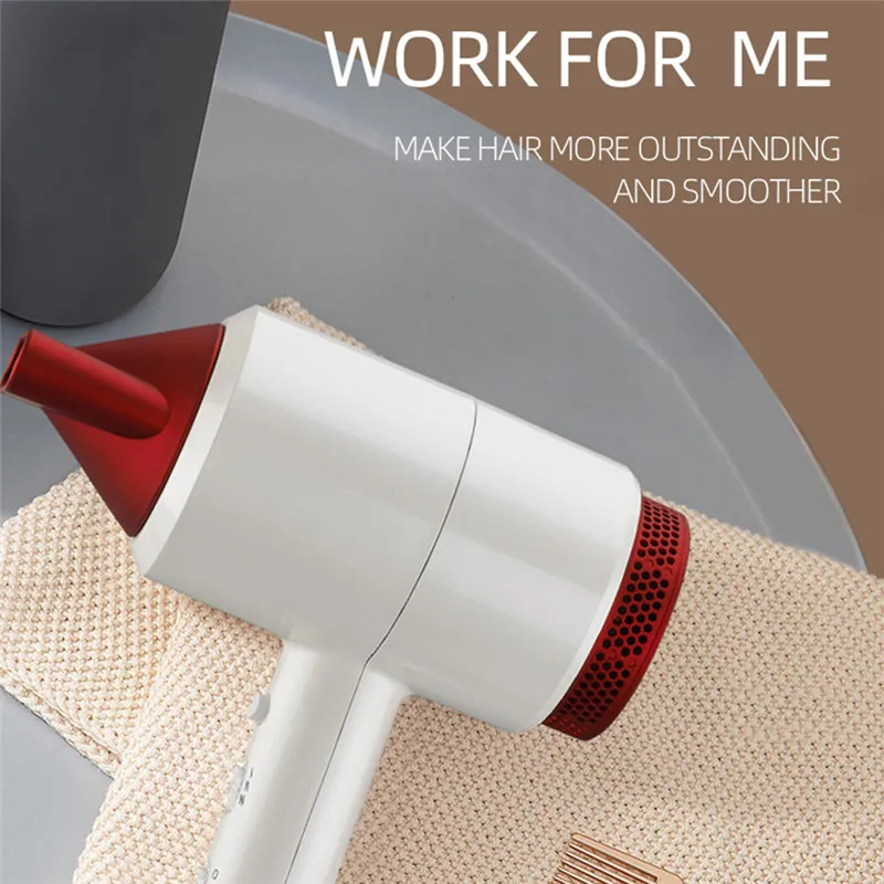 HSIPRO 1800W Электрический фен для волос формы молотка с отрицательными ионами, горячий/холодный сильный воздушный поток с насадкой для сбора волос