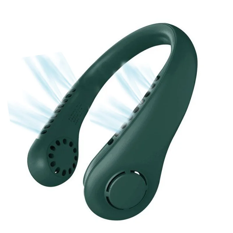 

Neck Fan Bladeless Portable Neck Fan Cooling Quiet No Blade Usb Fan Even Air Volume On Both Sides Non-Slip Long Battery Life
