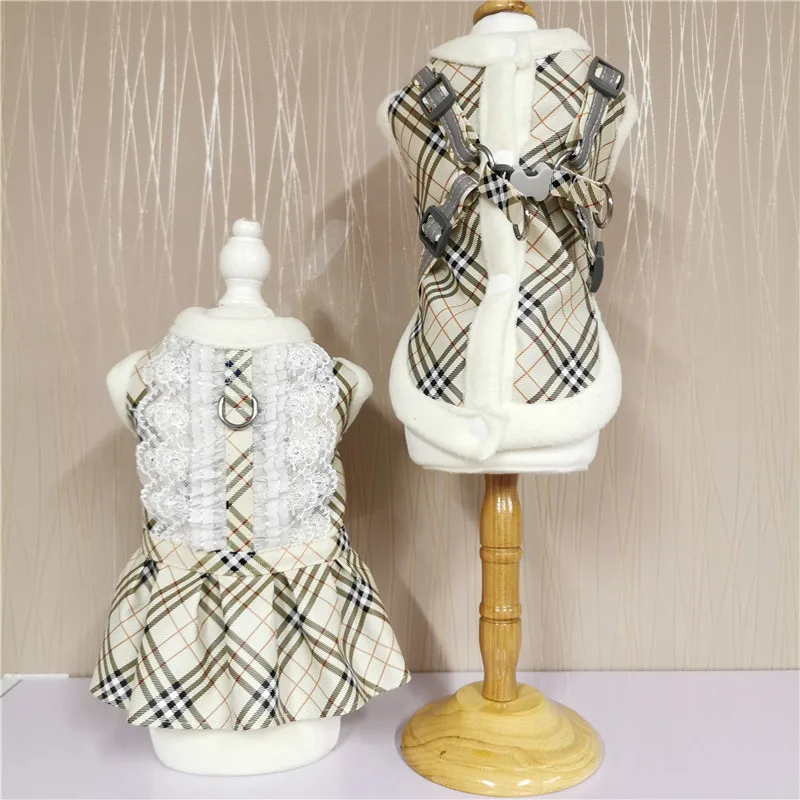

Autumn and Winter Design Pet Clothes Can Tow Cats and Dogs To Keep Warm Plus Velvet Leather Pet Supplies Cat Clothes Dog Outfit