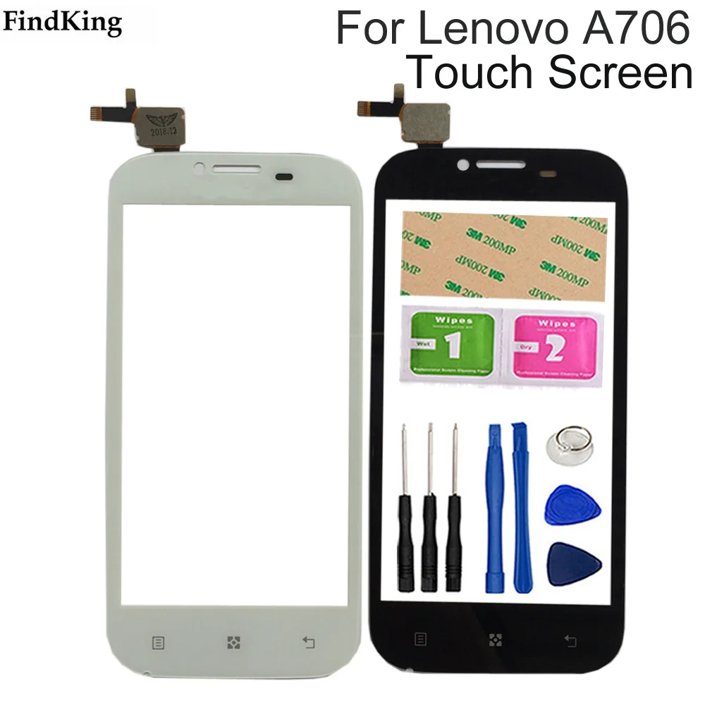 

Touch Screen TouchGlass For Lenovo A706 Touch Screen Digitizer Front Outer Glass Lens Sensor A706 Mobile Phone Tools Adhesive
