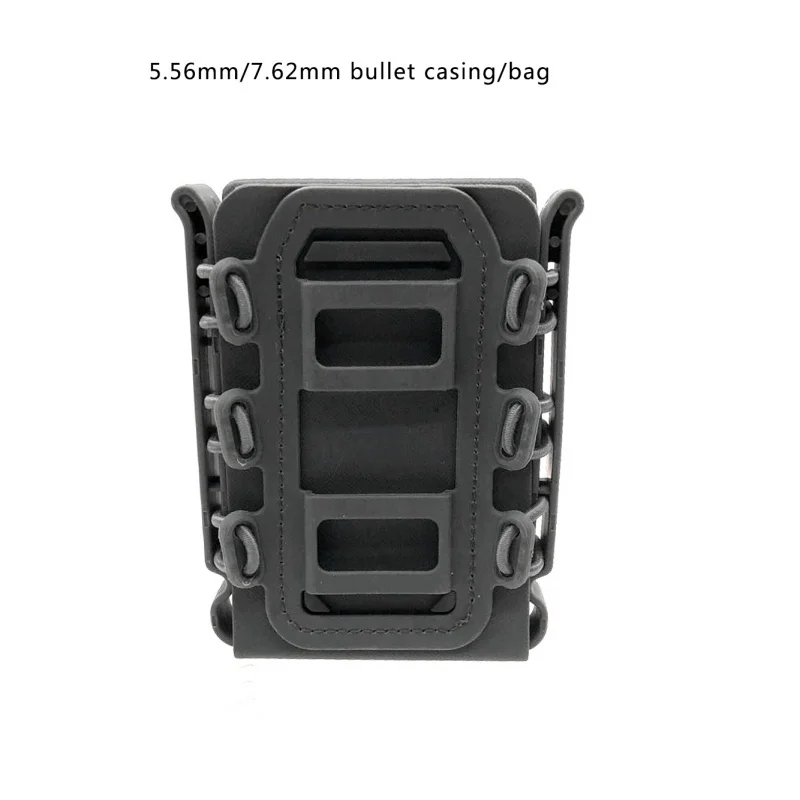 Molle Tactical Single Rifle Pistol Mag Pouch 5.56mm/7.62mm Adjustable Durable Open Top Magazine Pocket OrganizerMag | Спорт и