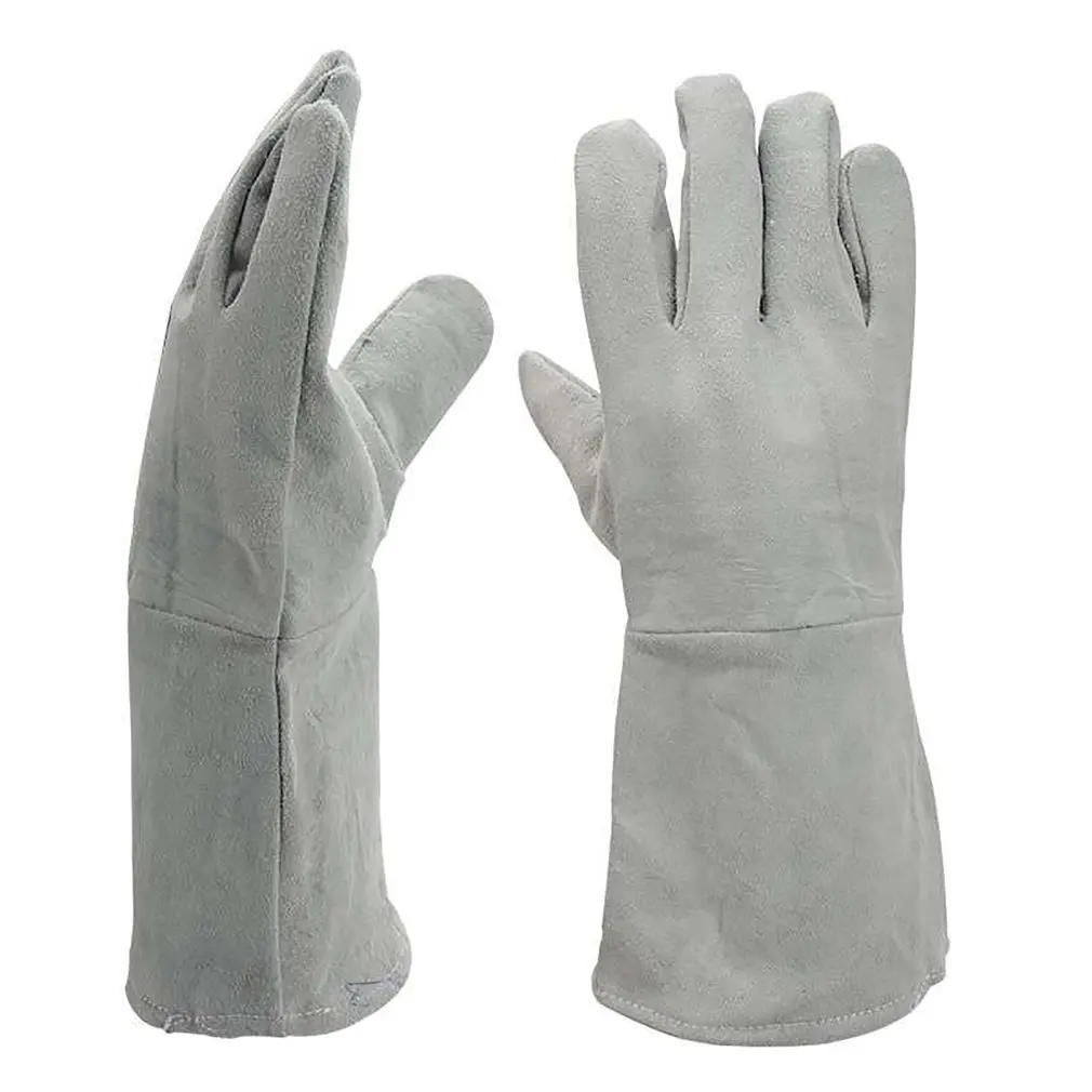 Огнеупорные прочные перчатки сварщика из коровьей кожи для защиты от нагрева